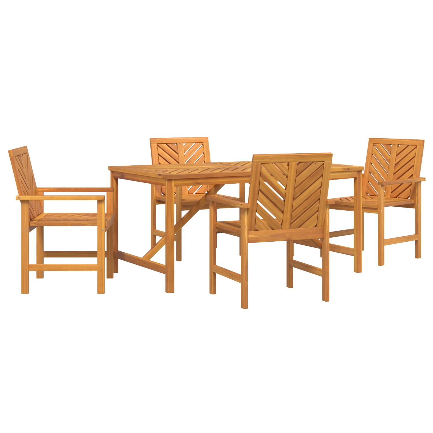 vidaXL 4-Teiliges Garten Esstischset Massivholz Akazie 3154106 günstig online kaufen