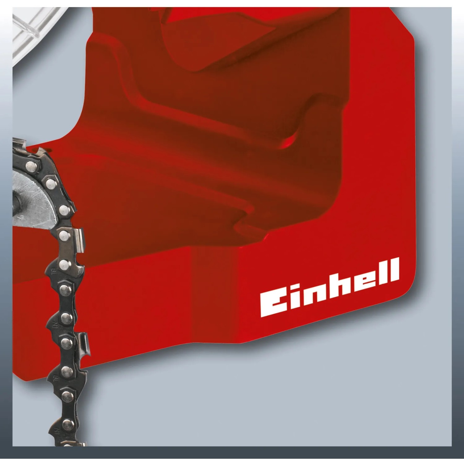 Detailaufnahme: Einhell GC-CS 235 E Sägekettenschärfgerät mit Kette.
