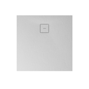 Quadratische, weiße Breuer Duschwanne Modern Line in Steinoptik, 120x120 cm.
