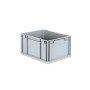Graue PROREGAL Eurobox Nextgen Economy, 20 Liter, mit Scharnierdeckel und Griffen.