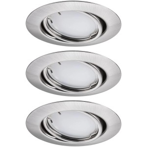 Paulmann LED Einbaustrahler Set, 3 runde Smart Home Spots, dimmbar, warmweiß