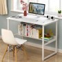 Rebiko Computertisch Loft Weiß für Jugendliche mit Regal Modern 100 cm_4