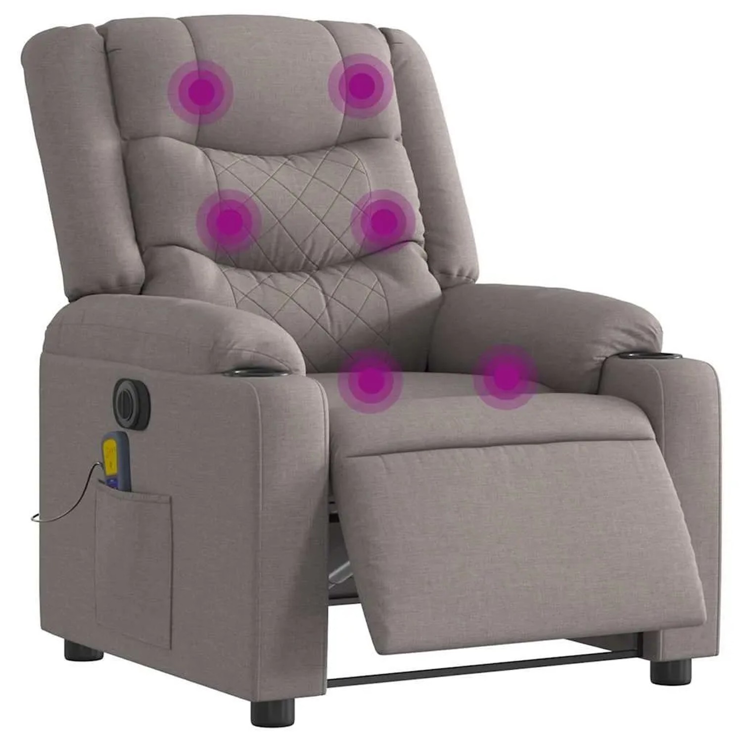 vidaXL Massagesessel Elektrisch Taupe Stoff 3310258 günstig online kaufen