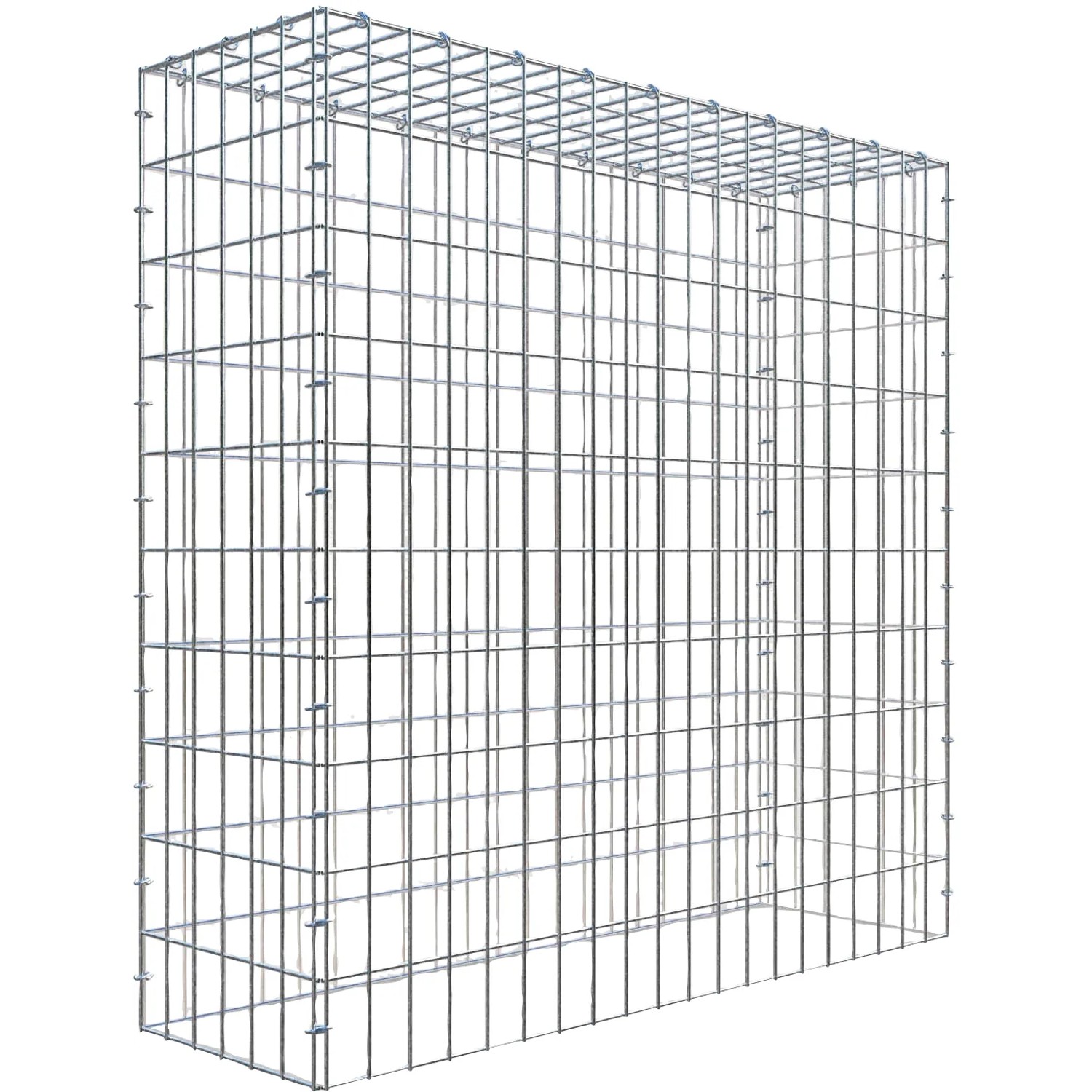 Gabiona C-Ring-Gabione-Anbaukorb Typ 3 100 x 100 x 30 cm Maschenw 5 x 10 cm
