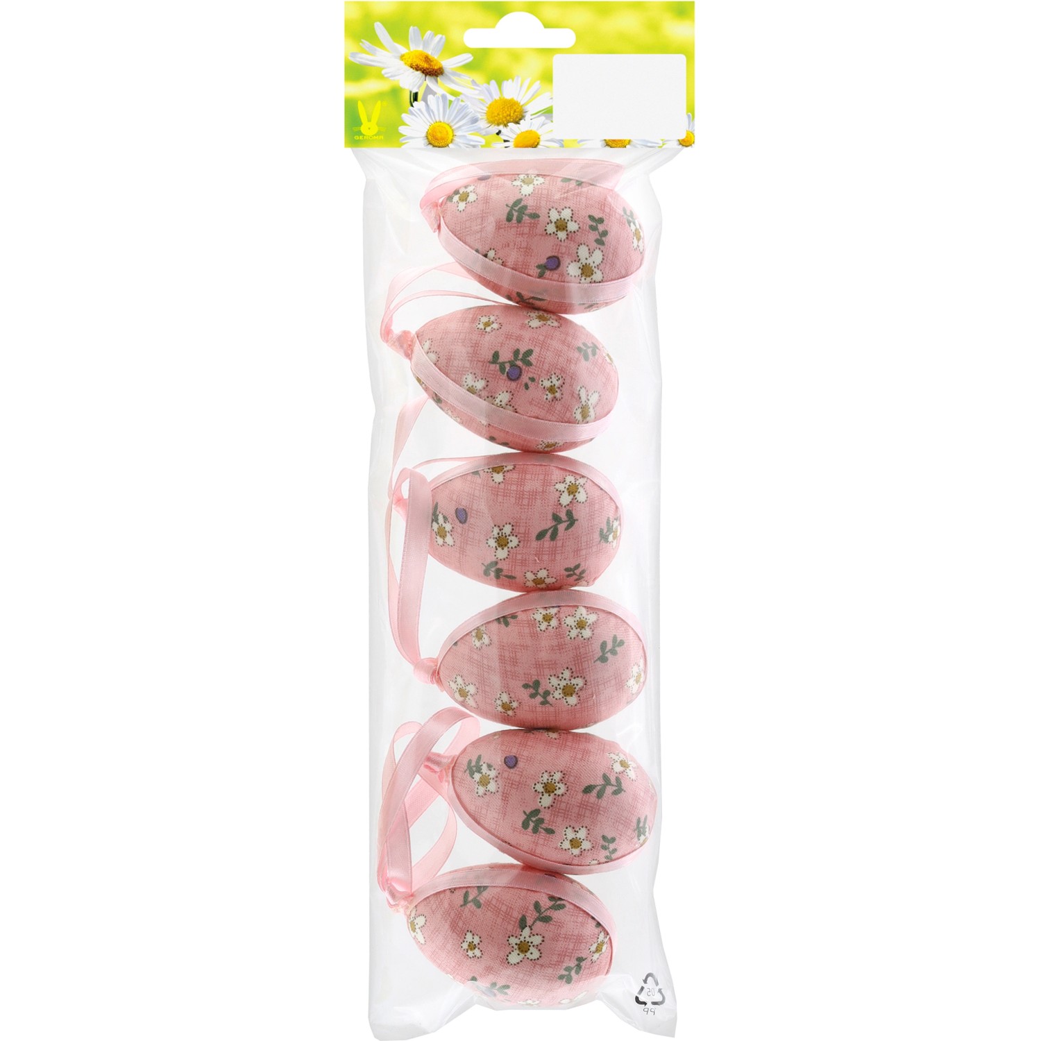 Deko-Eier-Set mit Stoffbezug Rosa 6 Stück