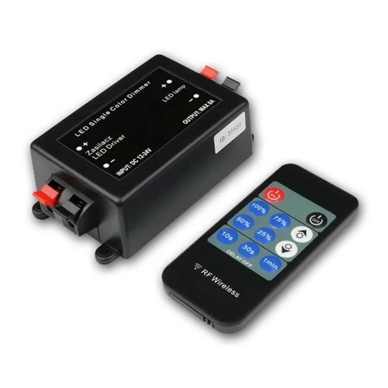 Design Light LED Dimmer mit EC-Funkfernbedienung 8A 12V