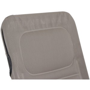 Detailansicht: Braune Siena Garden Kippliege Fano mit wetterfestem Bezug.