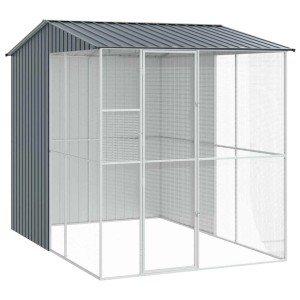 vidaXL Vogelkäfig Anthrazit 215 x 310 x 247 cm Verzinkter Stahl 3325176