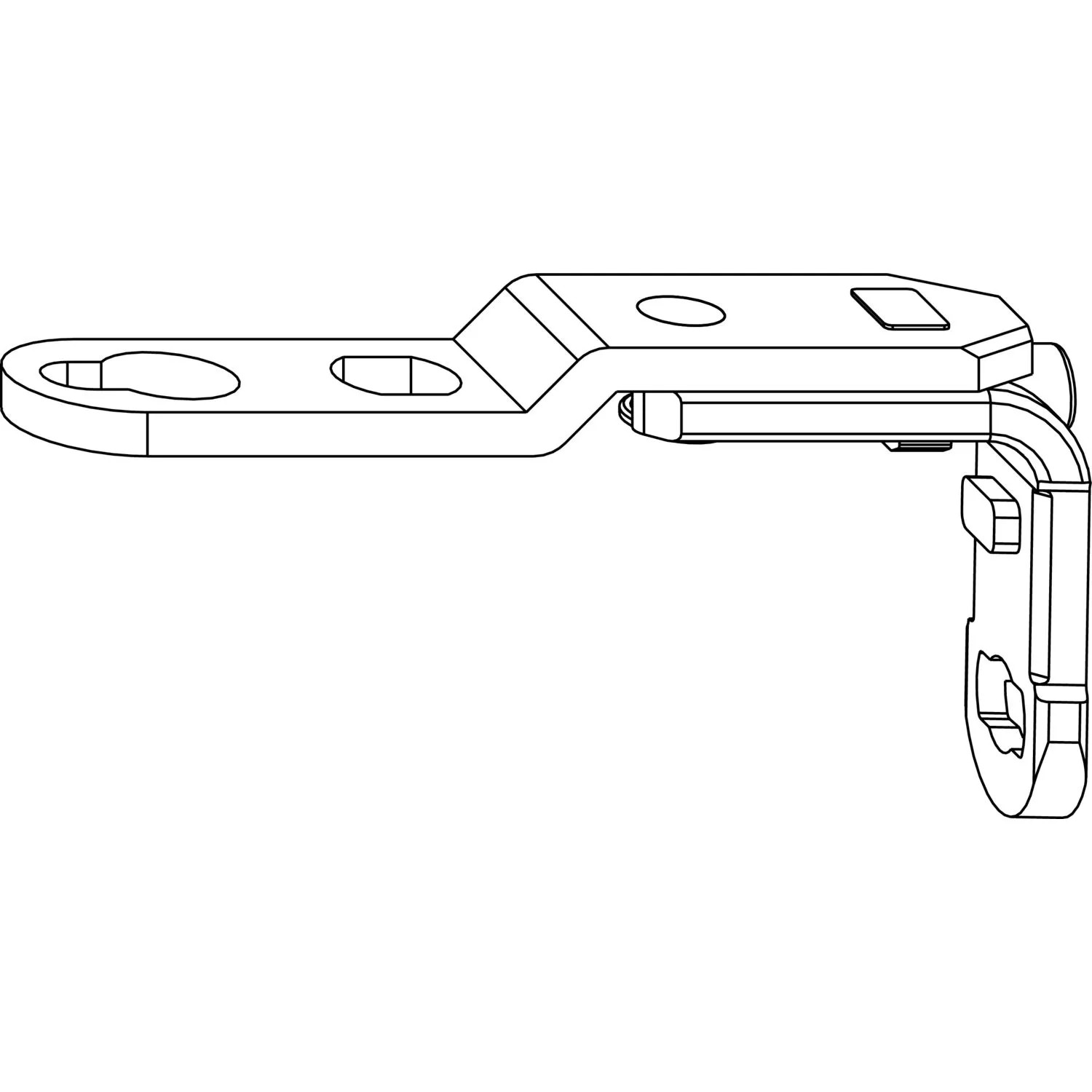 Macomm Drehbandarm As/Pvc/DTuni für Dreh-Kippbandstulp 120kg Silber