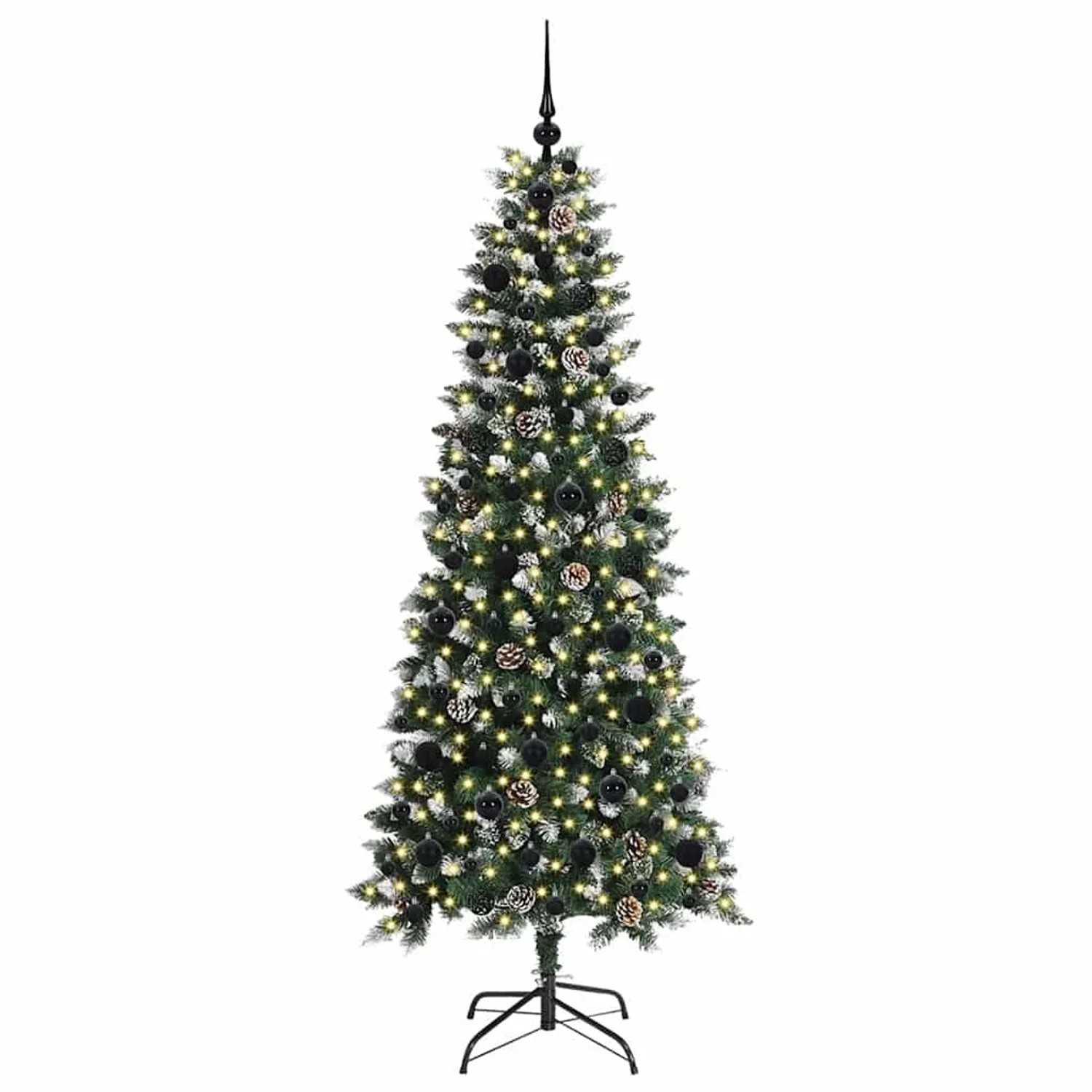 vidaXL Künstlicher Weihnachtsbaum mit 300 LEDs Grün 76 x 76 x 180 cm 3395821