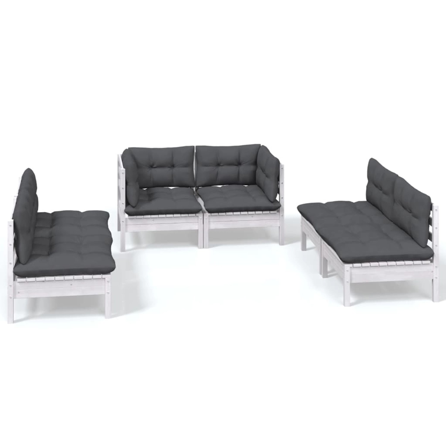 vidaXL 6-tlg Garten-Lounge-Set mit Kissen Kiefer Massivholz Modell 109 günstig online kaufen