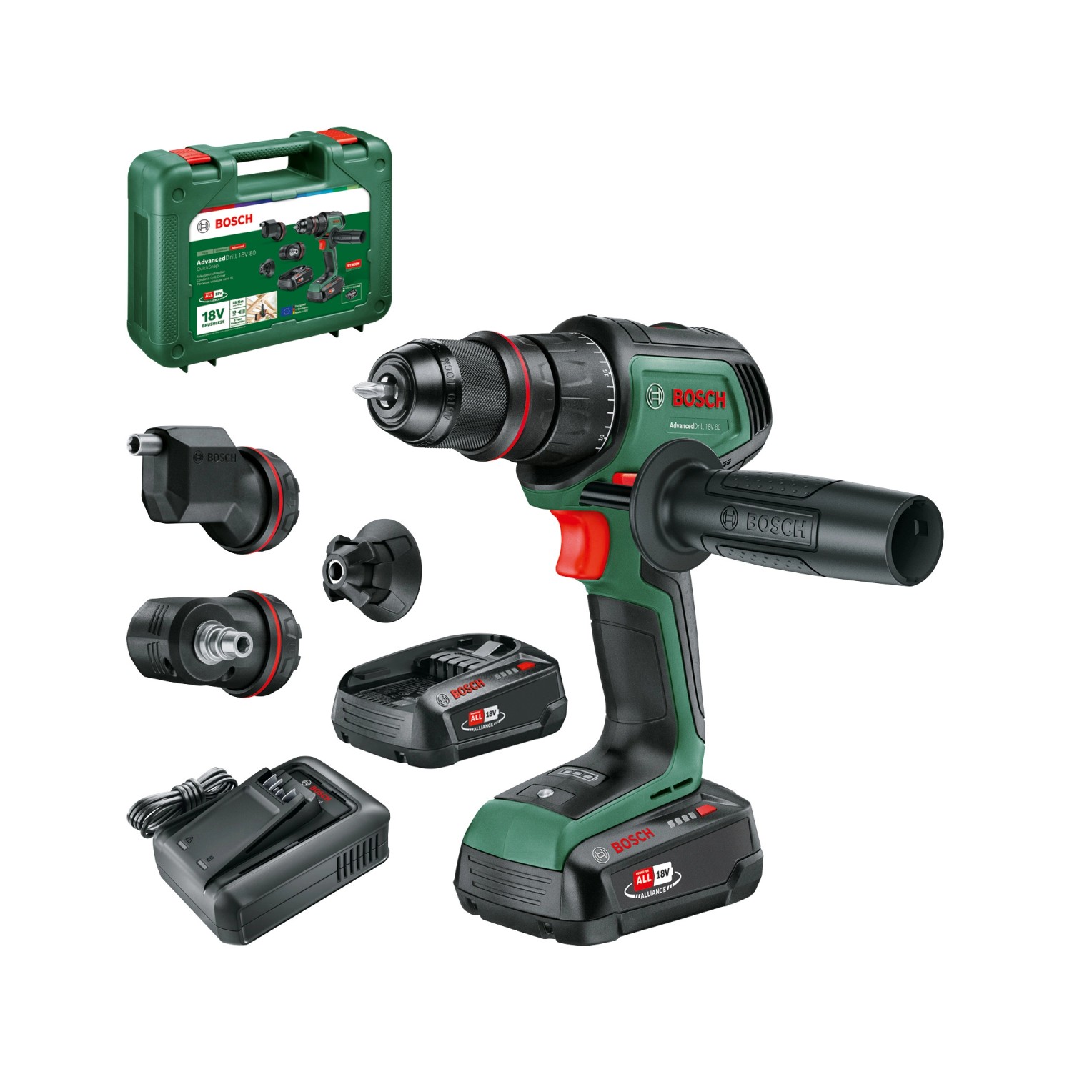 Bosch 18 V Akku-Bohrschrauber Advanced Drill 18 V-80 inkl. 2,5 Ah Akkus günstig online kaufen