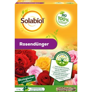 Solabiol Rosendünger 1,5kg: Organischer Dünger für kräftige Rosen und langanhaltende Blütenpracht.