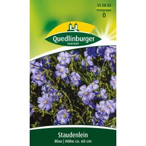 Quedlinburger Stauden-Lein Blau, Samen für blaue, mehrjährige Wildpflanzen.