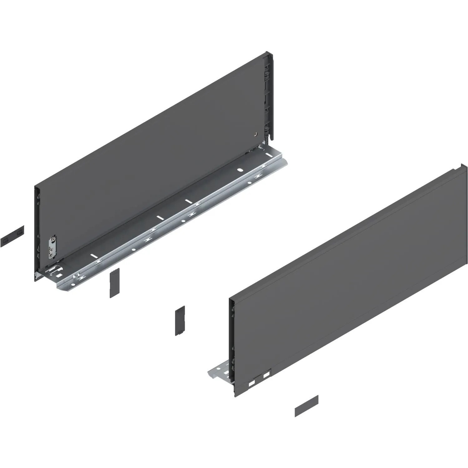 Blum Legrabox Pure Set Höhe C Tip-On Vollauszug 350 mm 40 kg Oriongrau 1 Paar