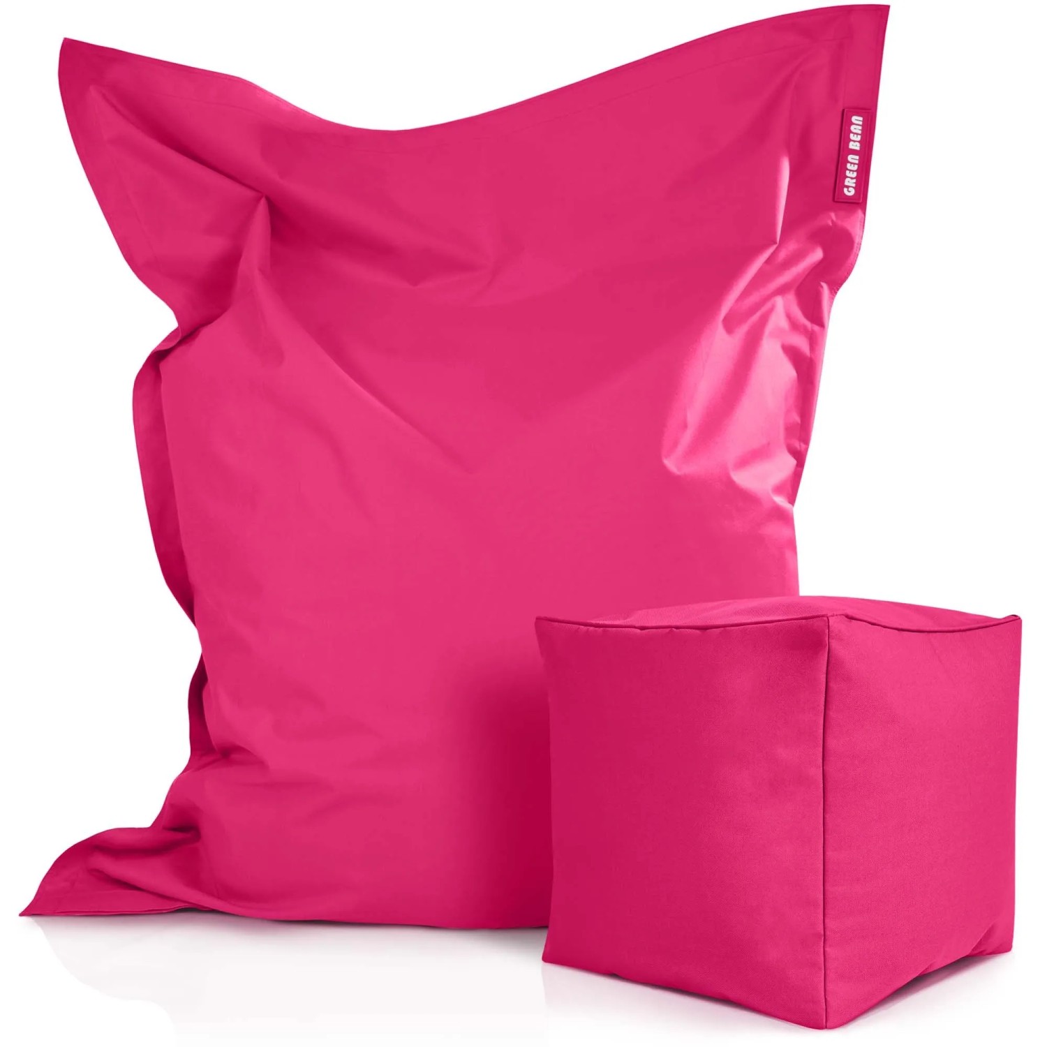 Green Bean Sitzhocker 2er Set Square XXL + Dice 140 x 180 x 25 cm Wetterfest Pink