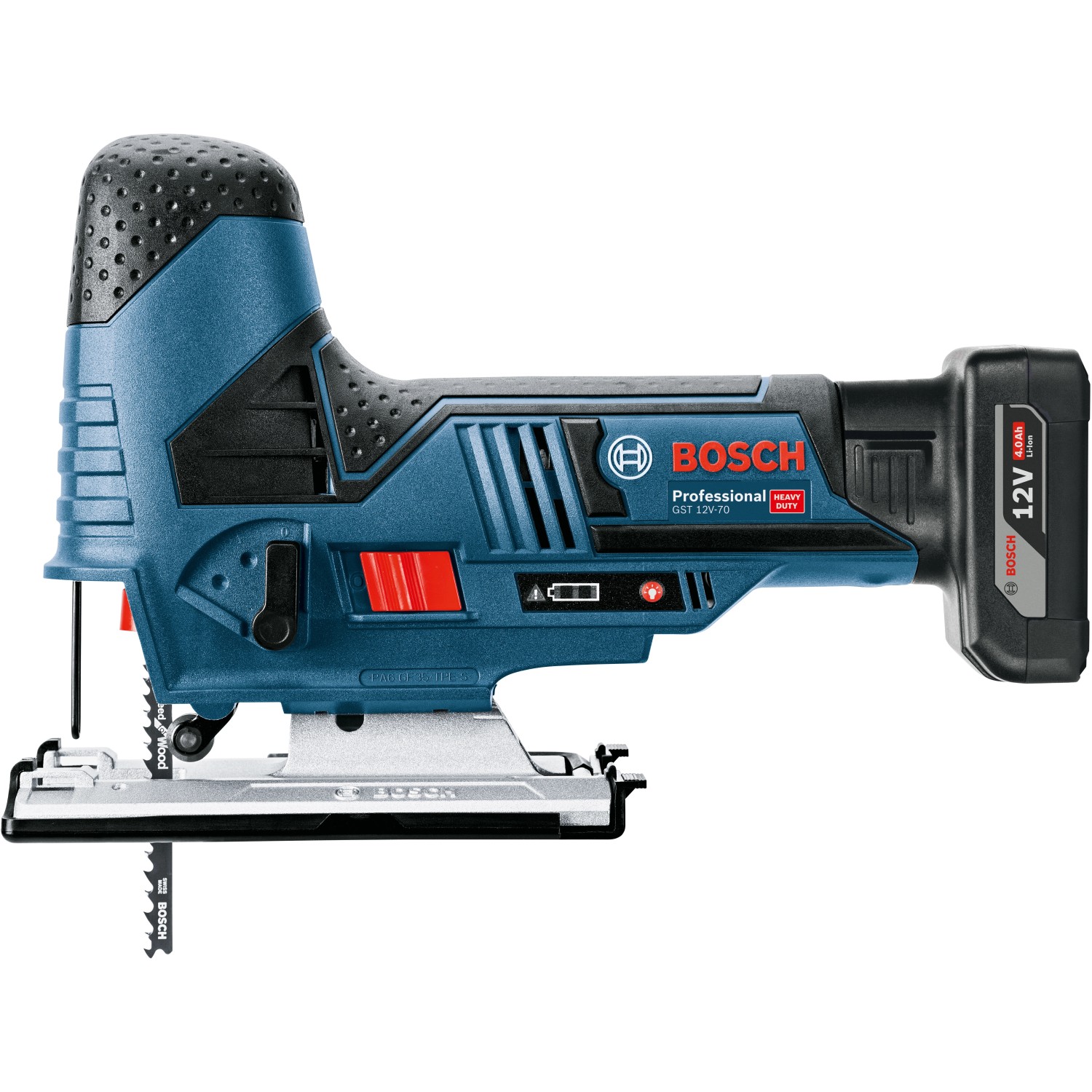Bosch Professional AkkuStichsäge GST 12 V70 Solo mit Stichsägeblatt