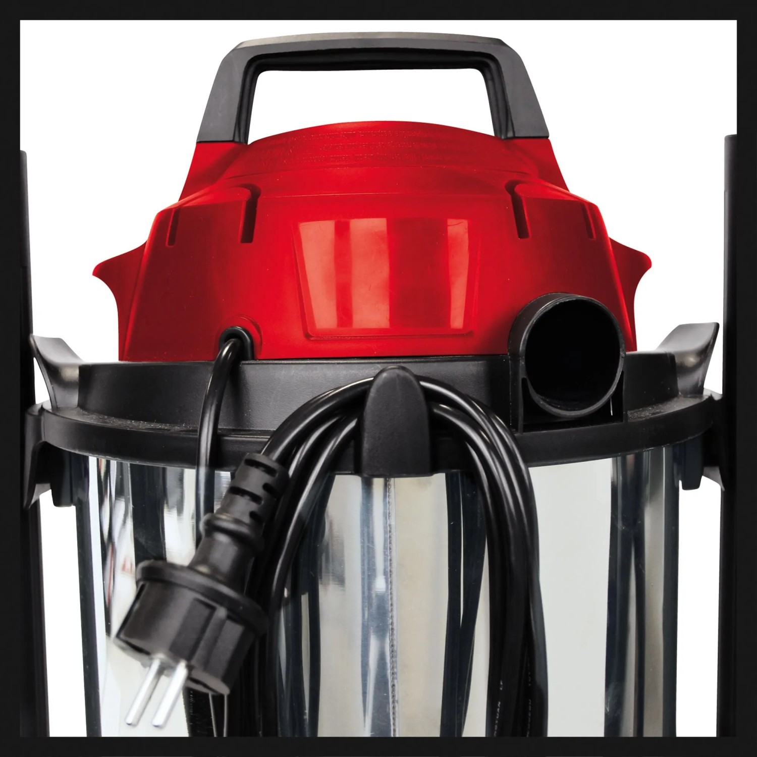Einhell TC-VC 1815 S Nass-Trockensauger mit 15L Edelstahlbehälter und Kabelaufwicklung.