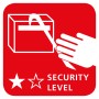 Symbol für Sicherheitsstufe 2 Sterne für Burg-Wächter Briefkasten.