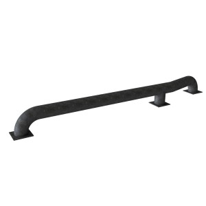 Schake LKW Einfahrhilfe, feuerverzinkt, rechts, 3000 mm. Robuste Rammschutz für Betriebshöfe.