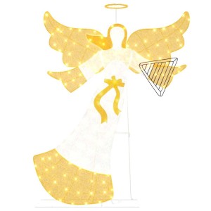 vidaXL Beleuchteter Winkel Warmweiß 116 x 29 x 158,5 cm Polyester 42019624