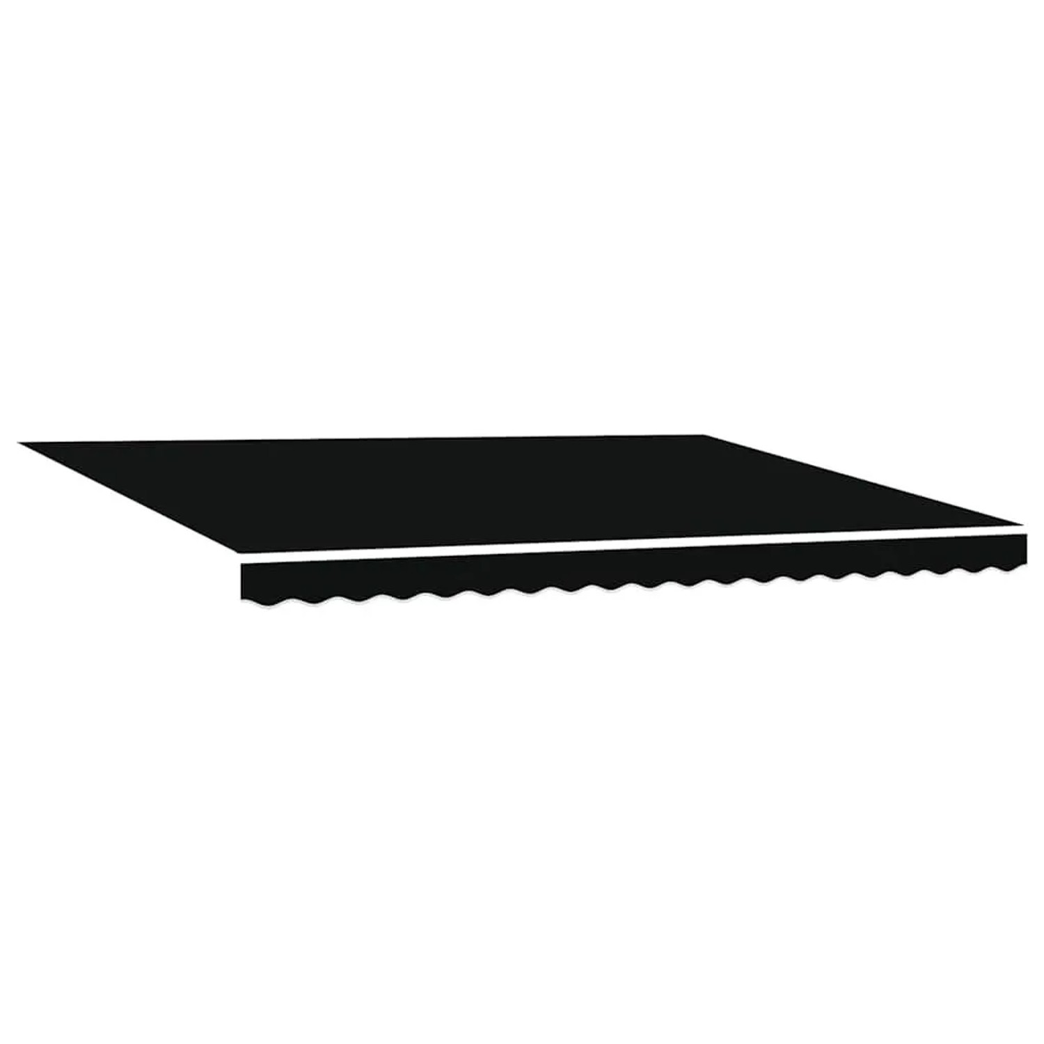 vidaXL Einziehbare Markise Schwarz 450 x 300 cm Stoff und Aluminium 3330961 günstig online kaufen