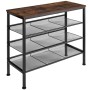 Tectake Schuhregal Wolverhampton Industrial Style Holz und Stahl  75 50 x 30 50 x 69 50 cm Industrial Holz Dunkel  Rustikal