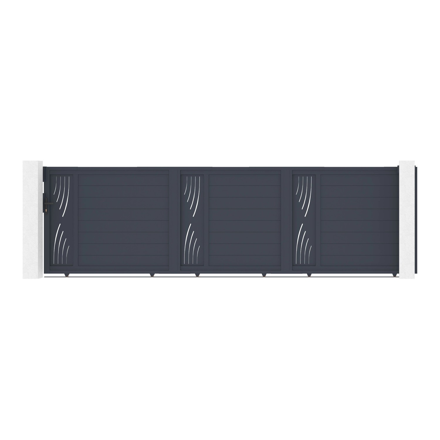 Casanoov Schiebetor 5M Veleta H 140 Grau Aluminium günstig online kaufen