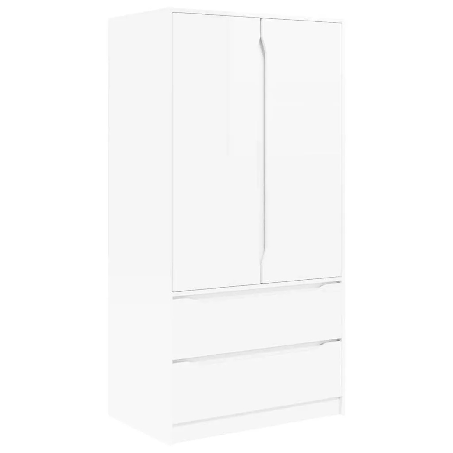 vidaXL Badezimmerschrank mit Tür Hochglanz Weiß 79,5 x 49 x 156 cm 3406249 günstig online kaufen