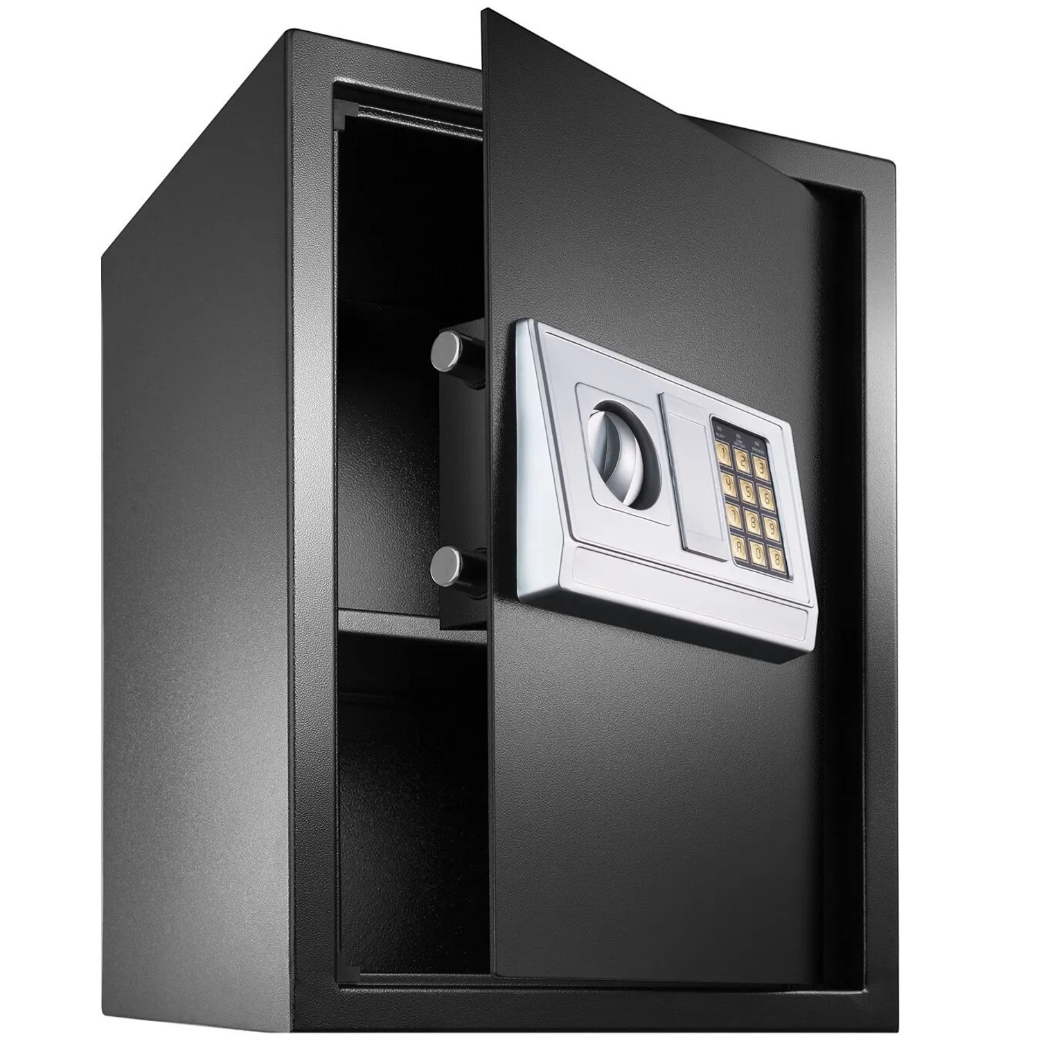 Tectake Elektronischer Safe  Mit Doppelbolzen Verschlusssystem Led Anzeige Mit Akustischem Signal  35 x 34 50 x 50 cm Schwarz