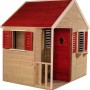Wendi Toys Kinderspielhaus Krokodil mit rotem Dach, Fensterläden und Veranda.