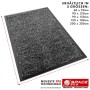 Anthrazitfarbene Floordirekt Schmutzfangmatte Space 205, 90x150 cm, rutschfest mit TPE-Rücken. Ideal für Eingangsbereiche.