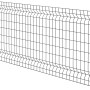 Anthrazitfarbener 3D-Einstabmattenzaun, 80x200 cm, für den Garten.