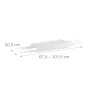 Relaxdays Badewannenablage Bambus Weiß Ausziehbar 7 cm x 67,5 cm x 20,5 cm 1,3 kg_4