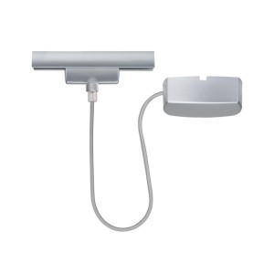 Paulmann URail Zigbee 3.0 Einspeisung, chrom matt, mit 1m Kabel für LED-Schienensysteme. Smart Home Lichtsteuerung.