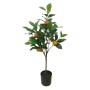 Boltze Topfpflanze Lemon, grüngelber Kunstbaum im Topf, ideal als Deko.