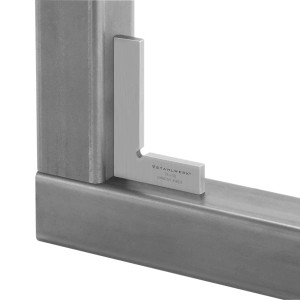 STAHLWERK Flachwinkel 75x50 mm, 90° Winkel aus Edelstahl nach DIN 875/1 für präzise Arbeiten.