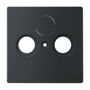 Busch-Jaeger TV-/Sat-Abdeckung, Future Linear, Schwarz Matt, 3-Loch ausbrechbar.