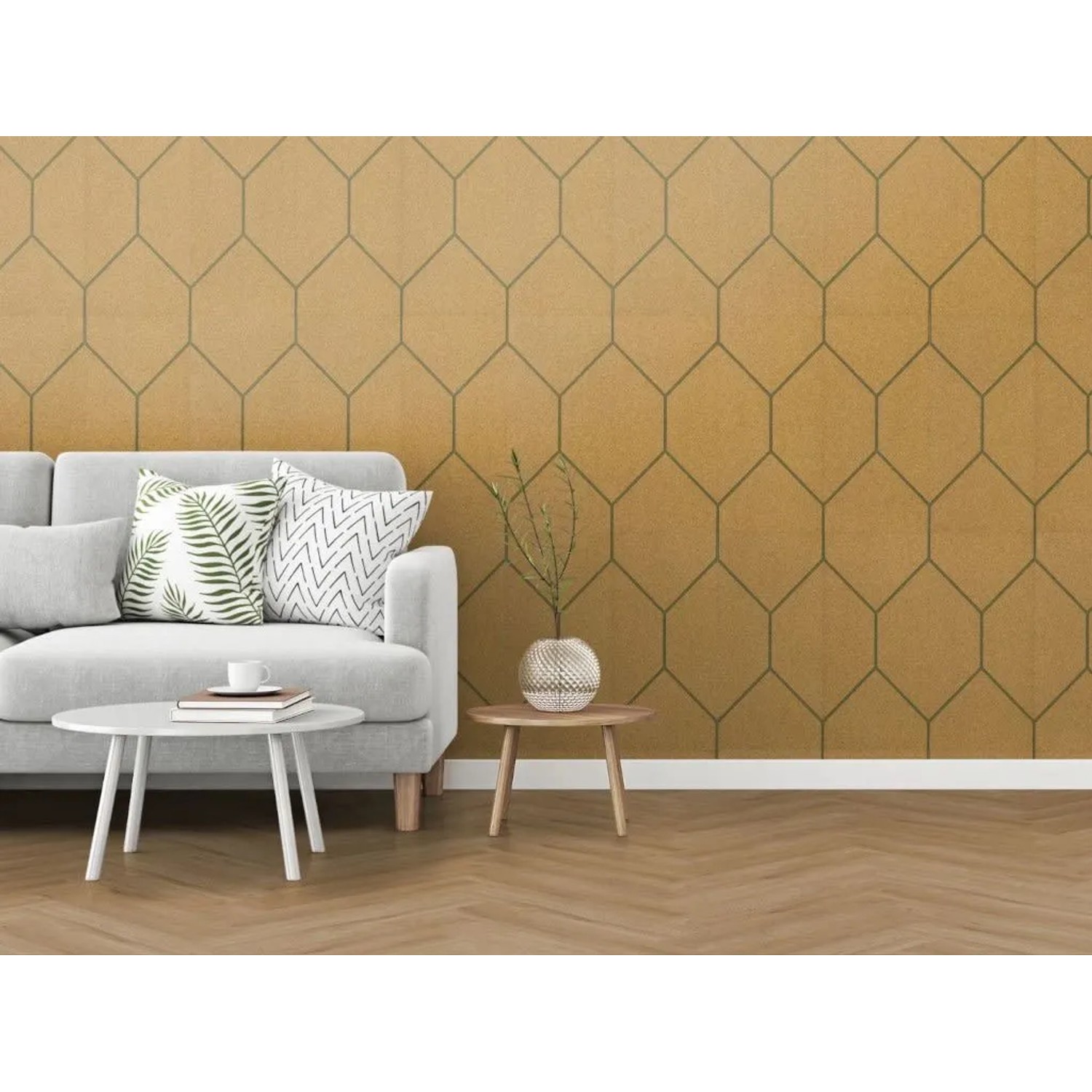 Granorte Kork Wandfliese Groovy Mint mit CORKGUARD-Oberfläche