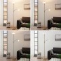 Goldene Lindby Stehlampe Jost mit Leselicht, 180cm hoch, für Wohnzimmer.
