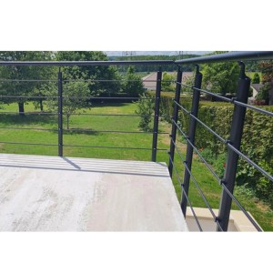 Kordo Endpfosten Alu, seitliche Montage, schwarz, für Opalu Geländer. Zubehör für Treppen und Geländer.