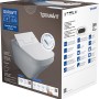 Verpackung des Duravit WC-Set SensoWash Slim mit DuraStyle Wand-WC, spülrandlos.