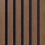 Akustikpaneel Walnuss mit schwarzem Filz, 32x240cm, 2 Stück. Holzpaneel zur Wand- und Deckengestaltung.
