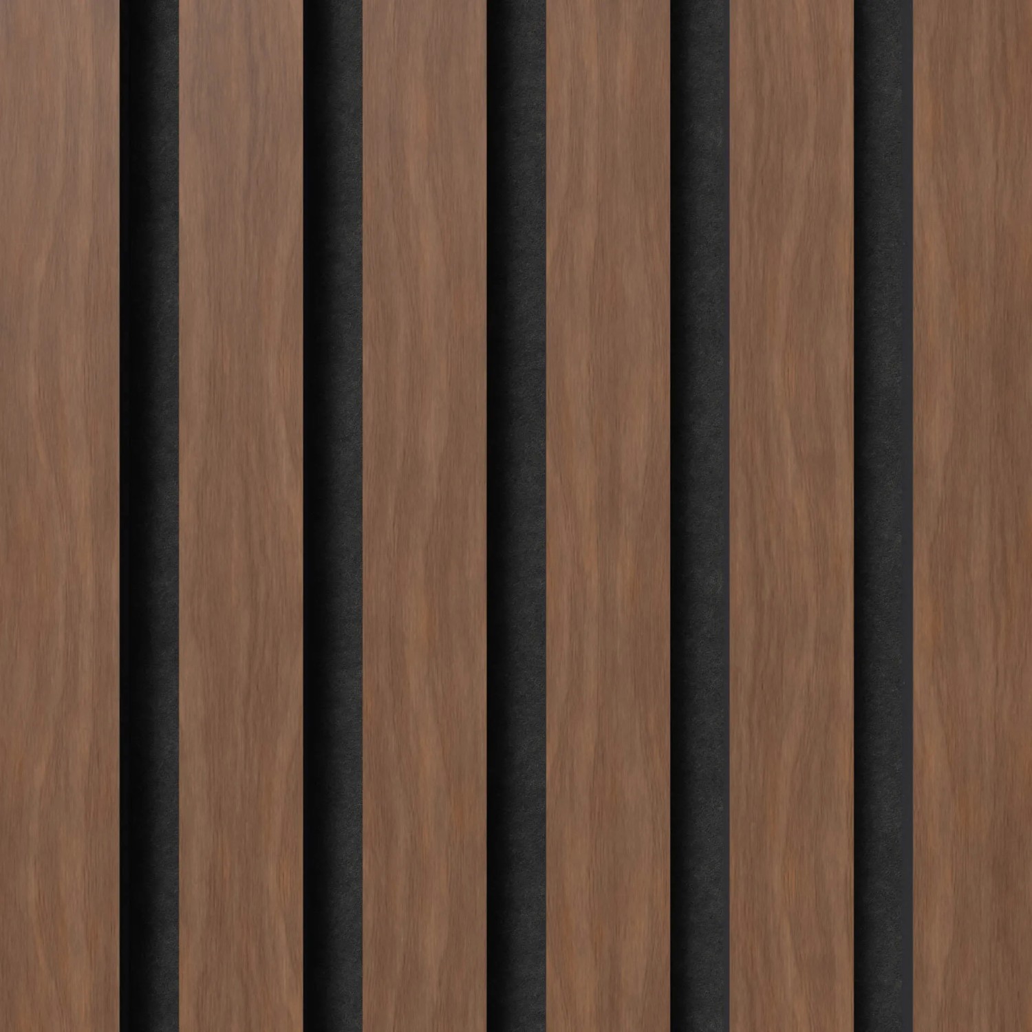Akustikpaneel Walnuss mit schwarzem Filz, 32x240cm, 2 Stück. Holzpaneel zur Wand- und Deckengestaltung.
