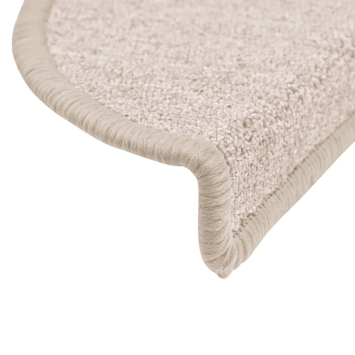 Detailaufnahme: Taupefarbene, halbrunde Stufenmatte (vidaXL).