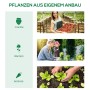 Anbau von eigenem Gemüse, Früchten und Blumen. Gewächshaus für Pflanzenzucht.