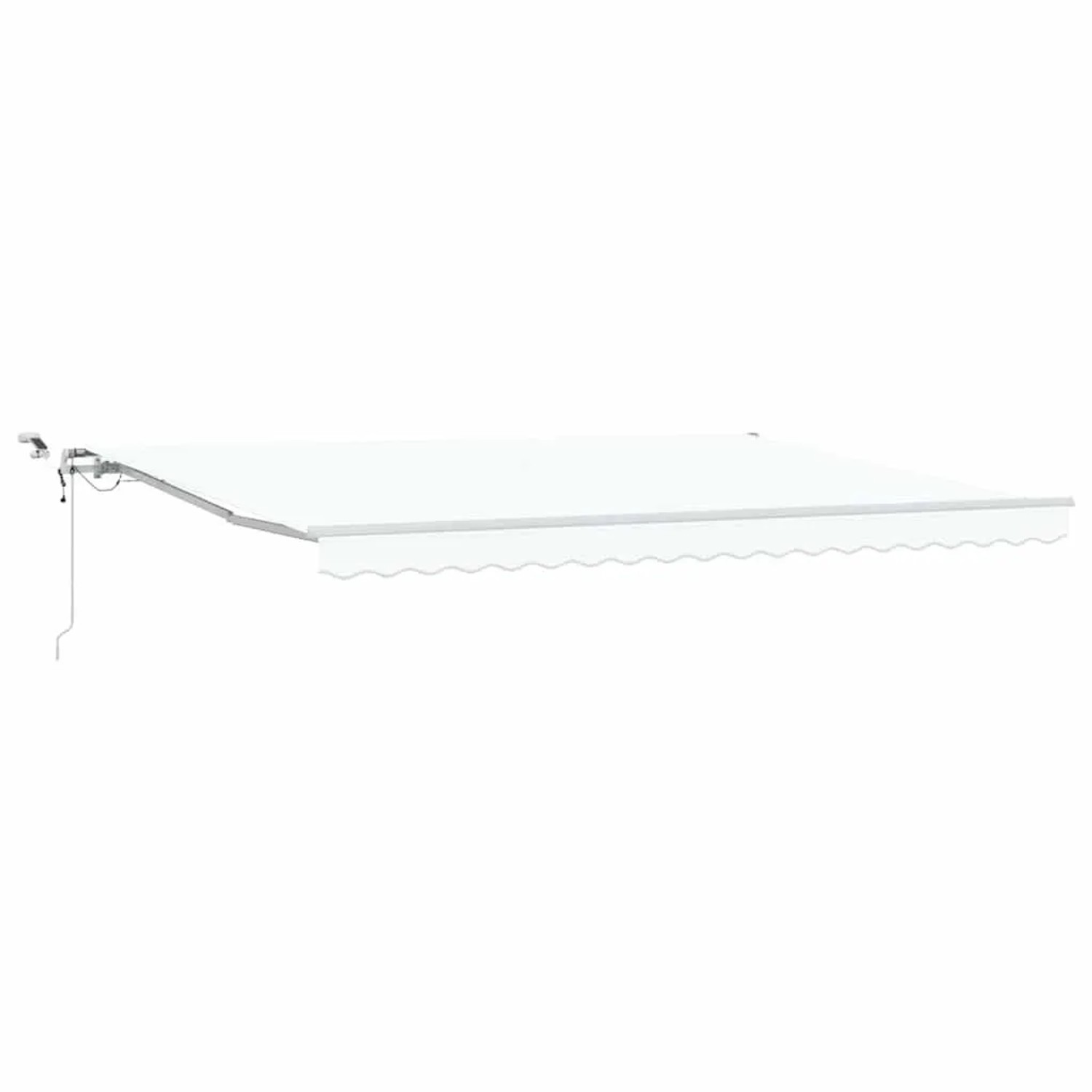 vidaXL Einziehbare Markise Weiß 450 x 350 cm Polyester und Metall 3331140