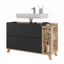 Waschbeckenunterschrank Karen, 100x65 cm, Sonoma Eiche/Anthrazit, mit 2 Türen und Schubladen.