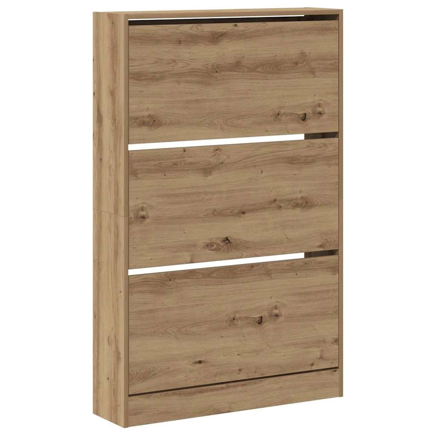 vidaXL Schuhschrank mit Speicher Eiche Handwerklich 80 x 21 x 125,5 cm 8691 günstig online kaufen