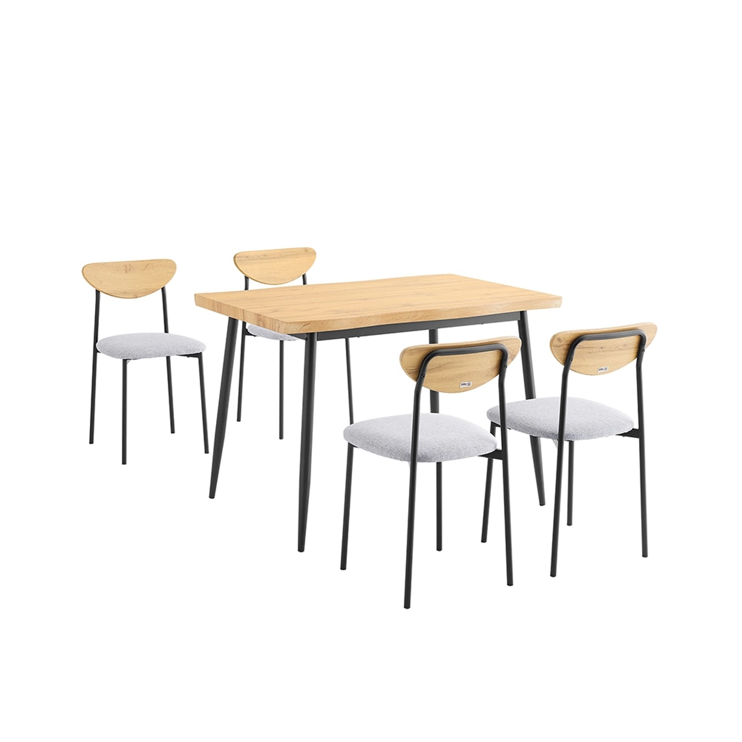 SoBuy Essgruppe Esstisch Set 5-teilig Bartisch mit 4 Stühlen OGT52-N günstig online kaufen